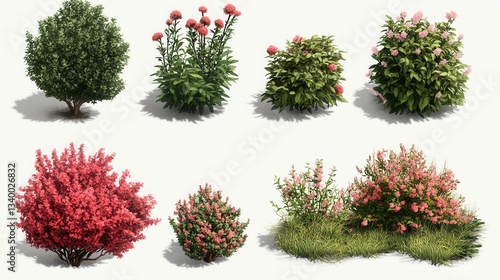 Colorful Variety of Shrubs