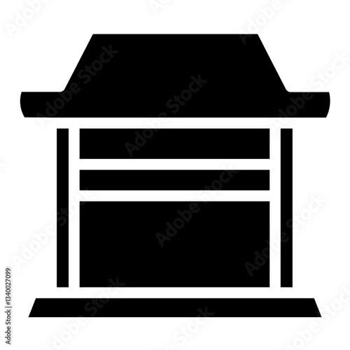 Hinese Gateway Paifang Glyph Icon