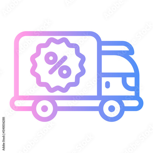 delivery Line Gradient Icon