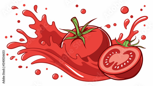 Juicy Red Tomatoes Splashing Freshness and Vibrant Color
