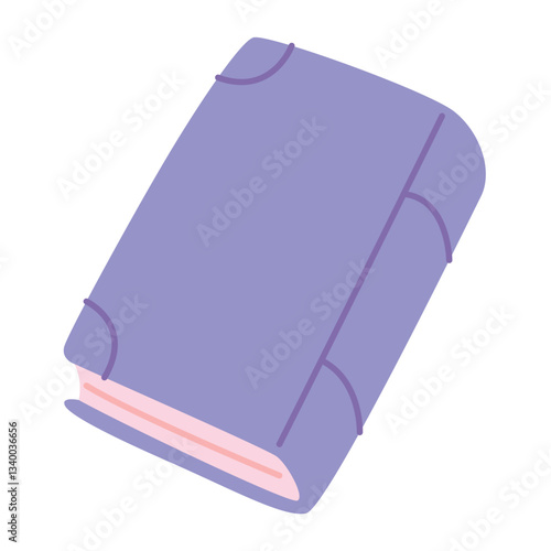 Two closed books in cartoon style. Vector illustration isolated on light background