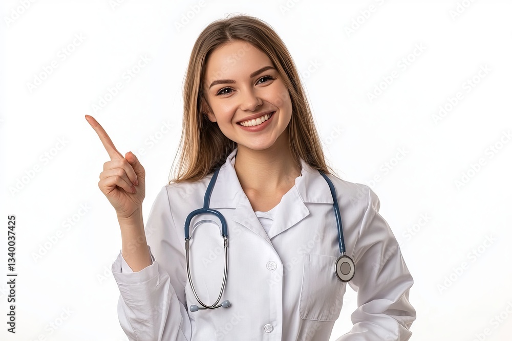 positive young male doctor pointing with a joyful expression
positive young male doctor pointing with a joyful expression