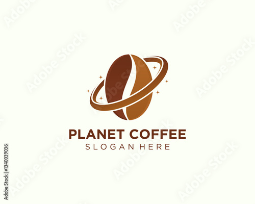 Coffee bean space logo