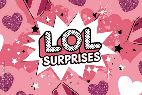 Playful Cartoon Design with Colorful Stars & Hearts for Whimsical Entertainment Merchandise