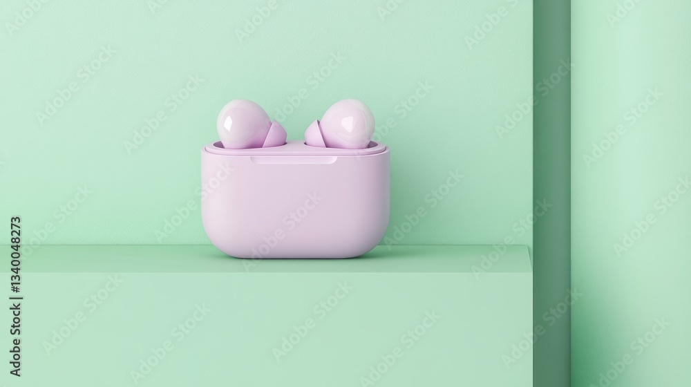 Fototapeta premium TechWorkspaces Pastel Pink View Space Text Vibe Case