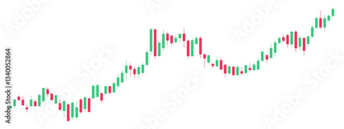 Candle stick graph chart of stock market investment trading, Bullish point, Crypto stock and forex business investment trading analysis. vector design element for cryptocurrency