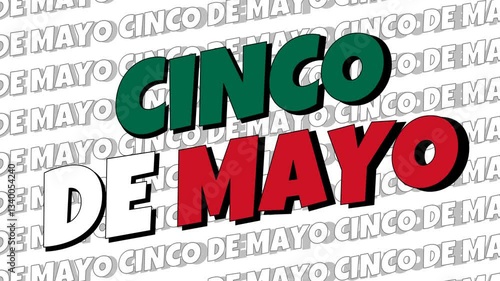 cinco de mayo or the fifth of may background illustration animation
