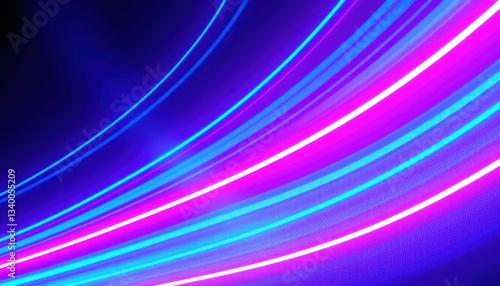 Dynamic Neon Light Streaks, Abstract Design, Digital Art, Futuristic Vibe, Vibrant Environment, Aesthetic Viewpoint