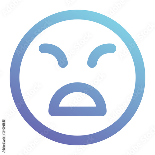 unhappy icon for illustration