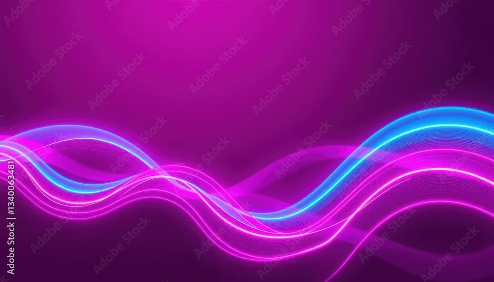 Dynamic Magenta and Cyan Neon Wave Pattern in a Modern Cyber-Tech Style Dynamic Magenta and Cyan Neon Wave Pattern in a Modern Cyber-Tech Style