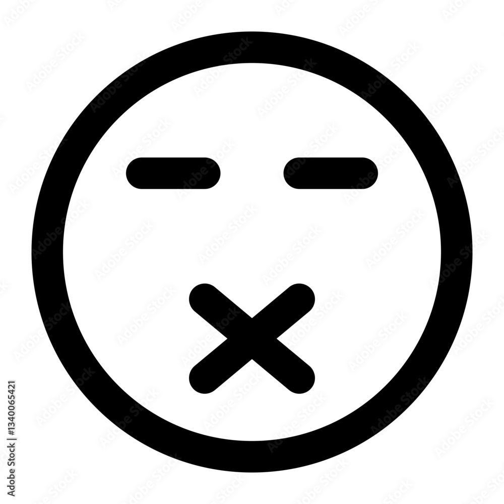 Obraz premium silent icon for illustration