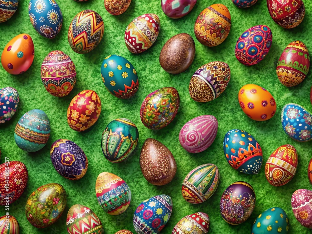 Easter Egg Pattern: Vibrant Spring Holiday Background Easter Egg Pattern: Vibrant Spring Holiday Background