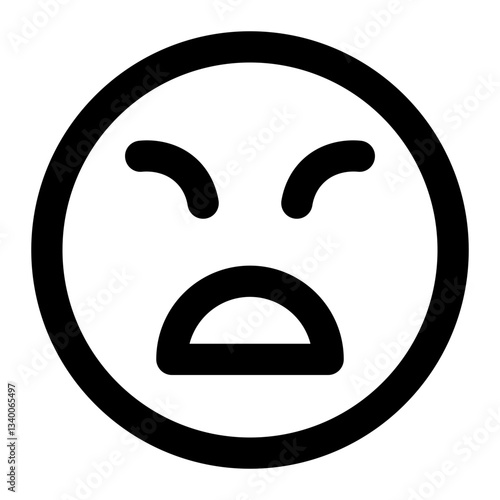 unhappy icon for illustration