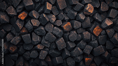 Wallpaper Mural Close-up of textured black and orange rocks Torontodigital.ca