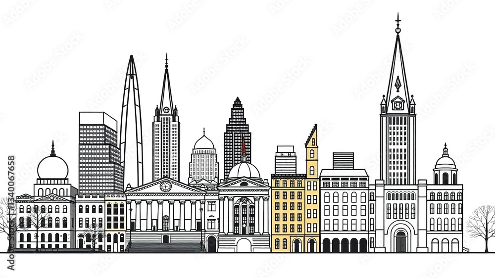 Fototapeta premium City of Brotherly Love: Philadelphia's Majestic Representations