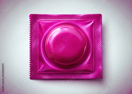 Fuchsia Condom Mockup - Safe Sex Aids