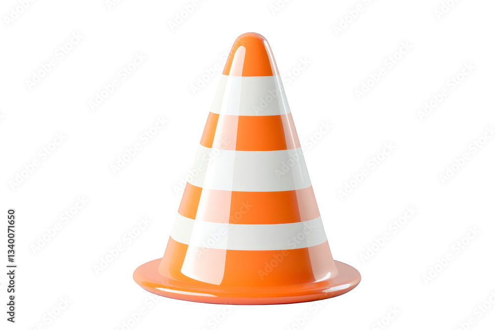 Orange and White Traffic Safety Cone Orange and White Traffic Safety Cone