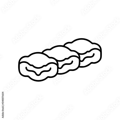 Delicious Baklava Pastry Illustration on White Background  