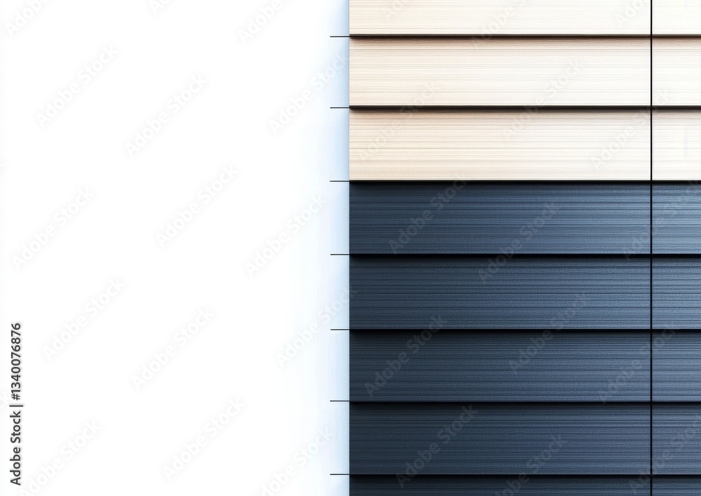 A modern panel display featuring horizontal stripes in varying shades of wood and gray, set against a minimalist white background. A modern panel display featuring horizontal stripes in varying shades of wood and gray, set against a minimalist white background.