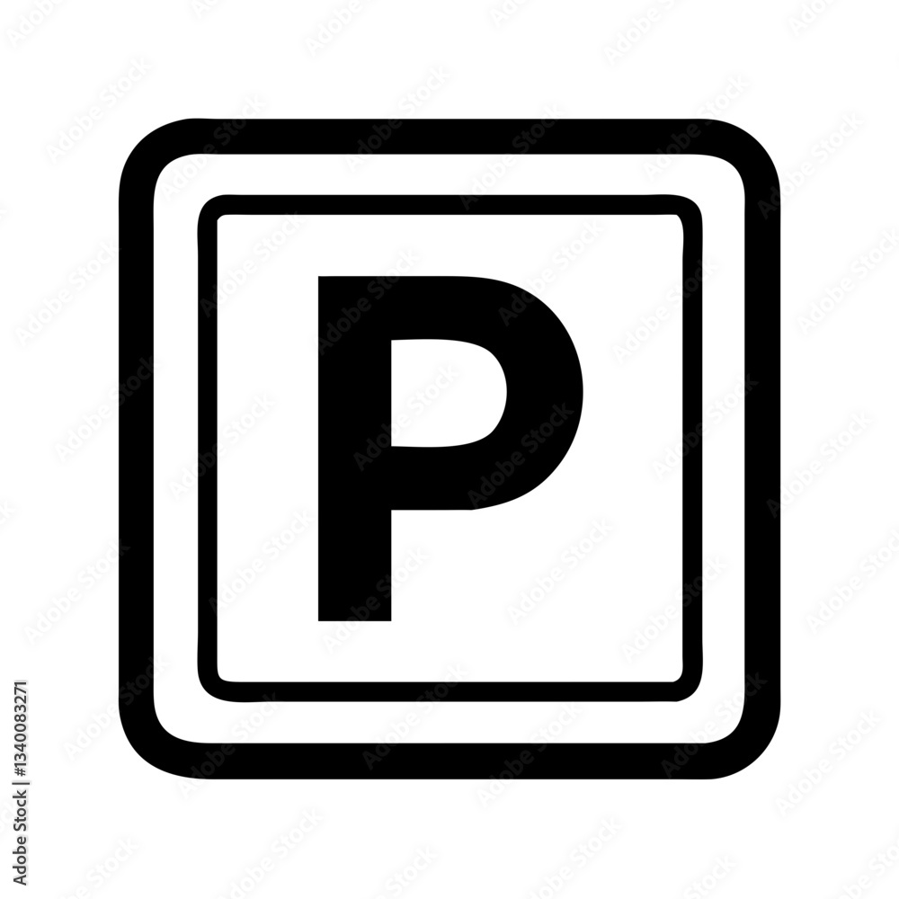 Parking Symbol Icon on Simple Background Parking Symbol Icon on Simple Background
