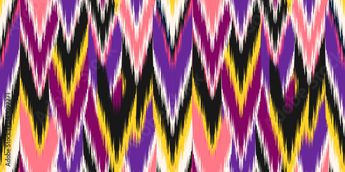 Ethnic ikat seamless pattern.beautiful pattern. floral embroidery, bohemian style, abstract flower art print. ethnic ikat abstract art. seamless fabric. ikat design for fabric, wallpaper, clothing.	