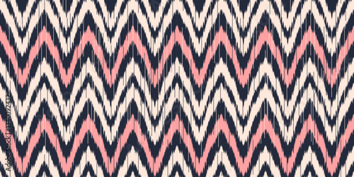 Ethnic ikat seamless pattern.beautiful pattern. floral embroidery, bohemian style, abstract flower art print. ethnic ikat abstract art. seamless fabric. ikat design for fabric, wallpaper, clothing.	