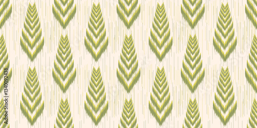 Ethnic ikat seamless pattern.beautiful pattern. floral embroidery, bohemian style, abstract flower art print. ethnic ikat abstract art. seamless fabric. ikat design for fabric, wallpaper, clothing.	