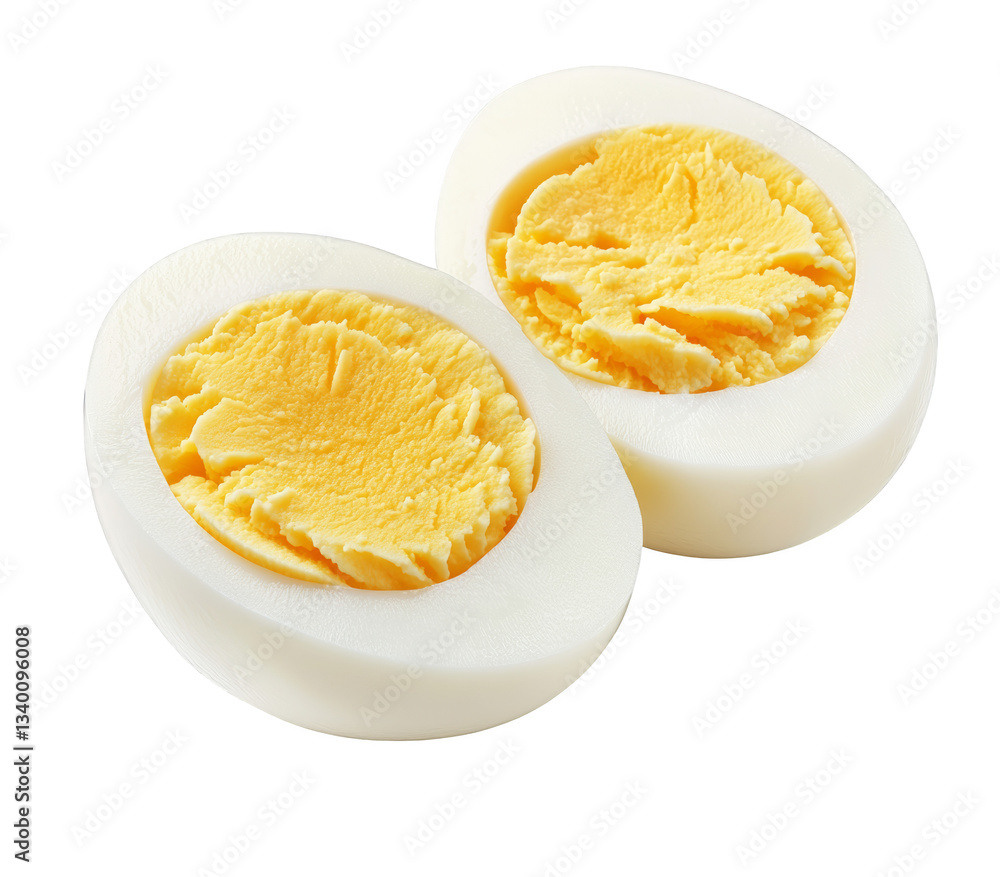 Fresh Hard-Boiled Egg Halves with Firm Yolk Fresh Hard-Boiled Egg Halves with Firm Yolk
