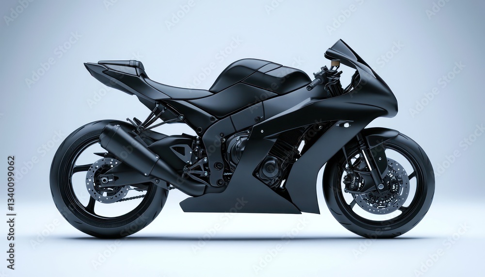 Solid black motorcycle icon, transportation or adventure content Solid black motorcycle icon, transportation or adventure content