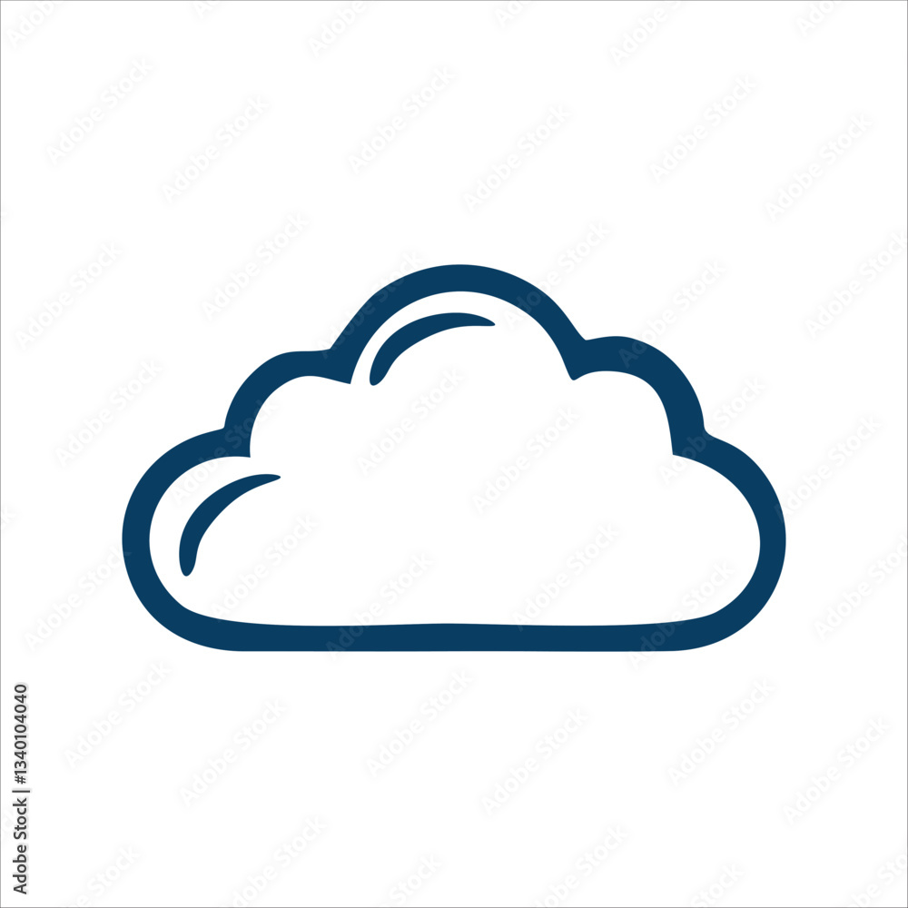 White cloud icon logo with vector illustration White cloud icon logo with vector illustration