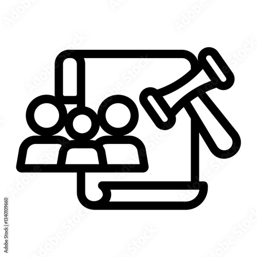 notary public Line Icon
