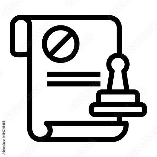 notary Line Icon