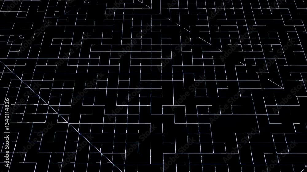 Abstract geometric grid animation with a digital matrix effect, Suitable for sci-fi, gaming, cybersecurity, and futuristic project Abstract geometric grid animation with a digital matrix effect, Suitable for sci-fi, gaming, cybersecurity, and futuristic project