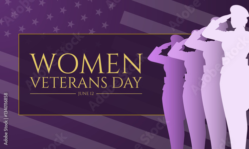 Happy Women Veterans Day United States of America background vector illustration