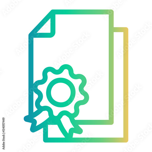 contract Line Gradient Icon