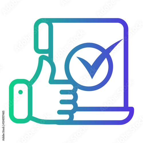 done Line Gradient Icon