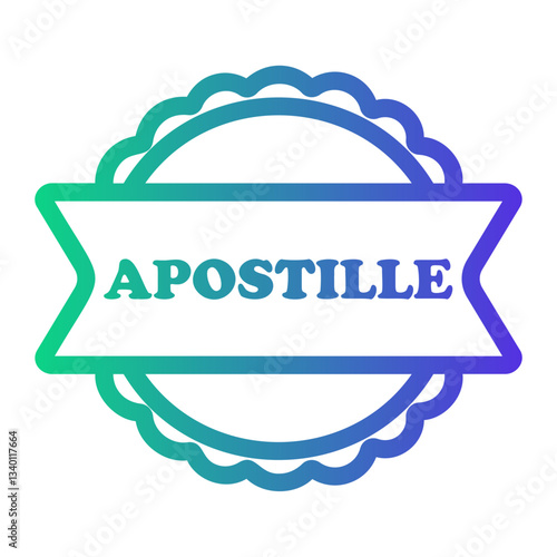 apostille Line Gradient Icon