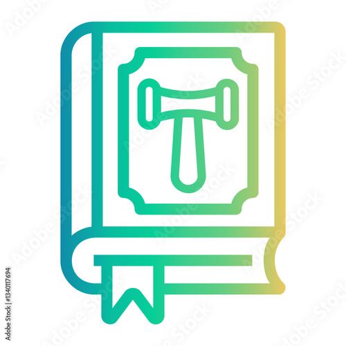 book Line Gradient Icon