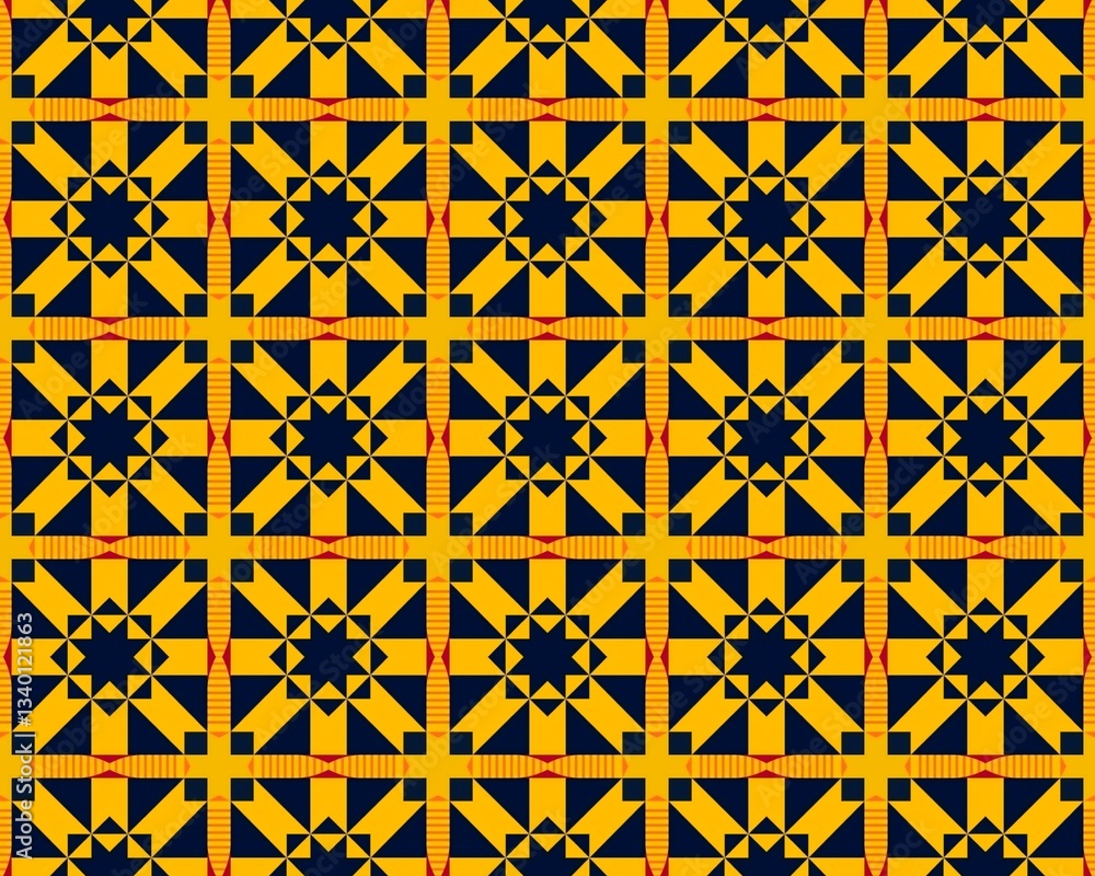 Oriental ethnic geometric seamless Tile pattern made with various traditional elements style design Oriental ethnic geometric seamless Tile pattern made with various traditional elements style design
