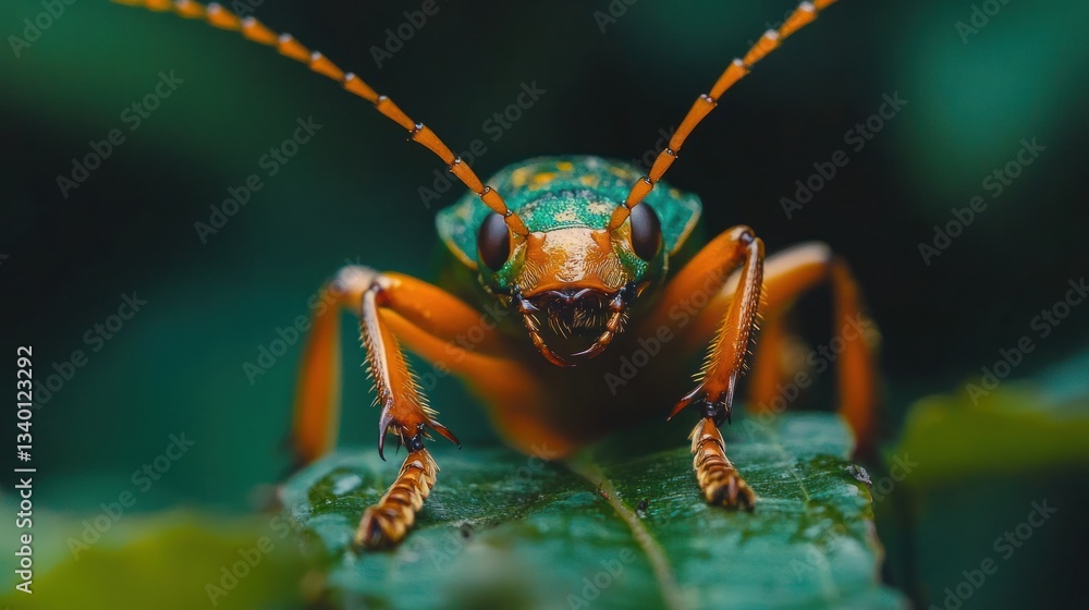 Fototapeta premium Magnificent Jewel Scarab Beetle Close-Up