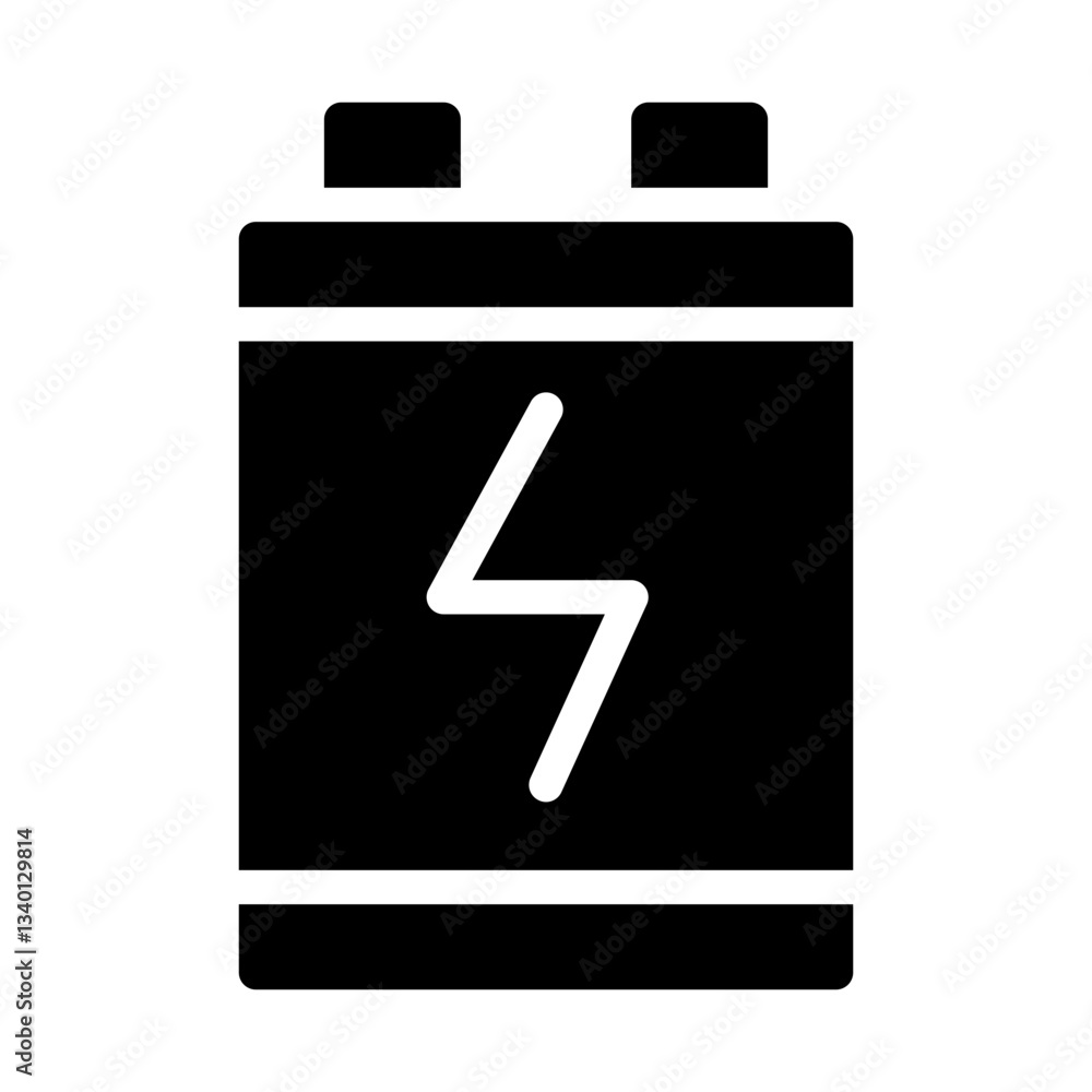 car battery. This is a vector single icon with a solid style. Suitable for any purpose, such as website design, mobile app design, logo design, pattern design, etc. car battery. This is a vector single icon with a solid style. Suitable for any purpose, such as website design, mobile app design, logo design, pattern design, etc.