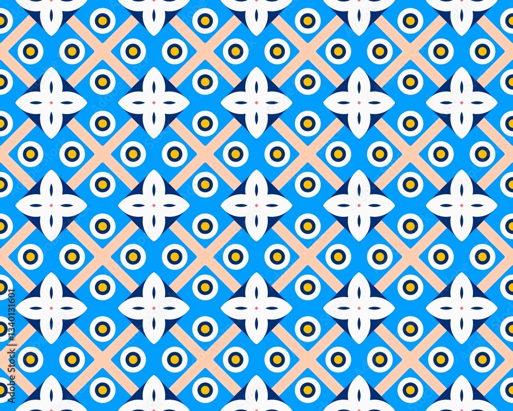 Oriental ethnic geometric seamless Tile pattern made with various traditional elements style design Oriental ethnic geometric seamless Tile pattern made with various traditional elements style design