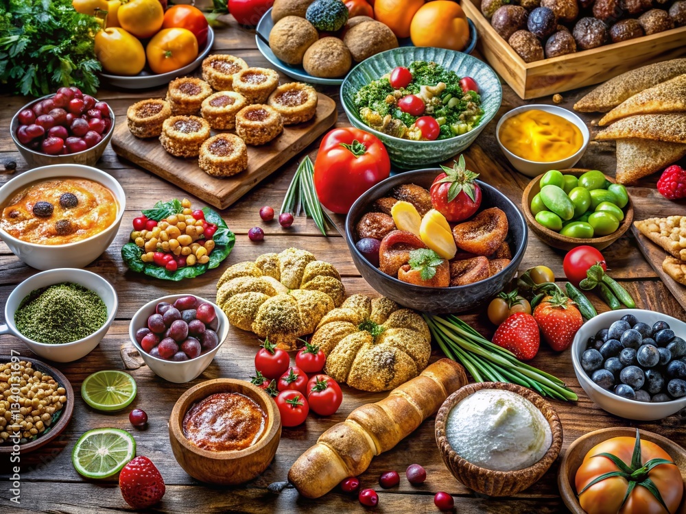 Fresh & Vibrant Culinary Delights: A Colorful Array of Delicious Food Products Fresh & Vibrant Culinary Delights: A Colorful Array of Delicious Food Products
