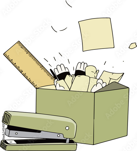 Office Supplies Overflowing