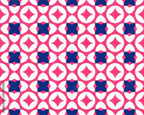 Oriental ethnic geometric seamless Tile pattern made with various traditional elements style design