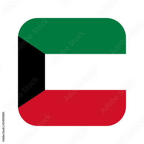 Free Download Kuwait flag rounded square icon - GFXLoad