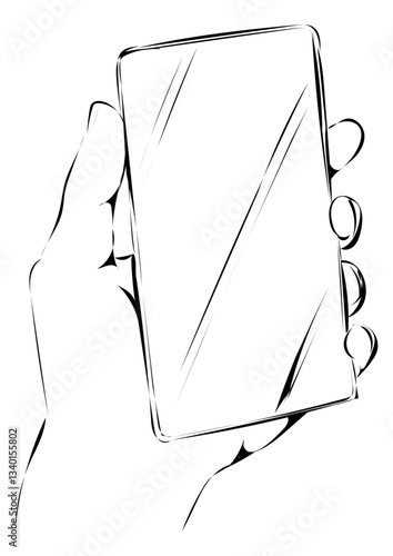 Hand mit Handy