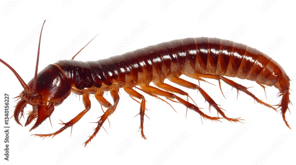 Creeping Millipede in Side View – Transparent Background Creeping Millipede in Side View – Transparent Background