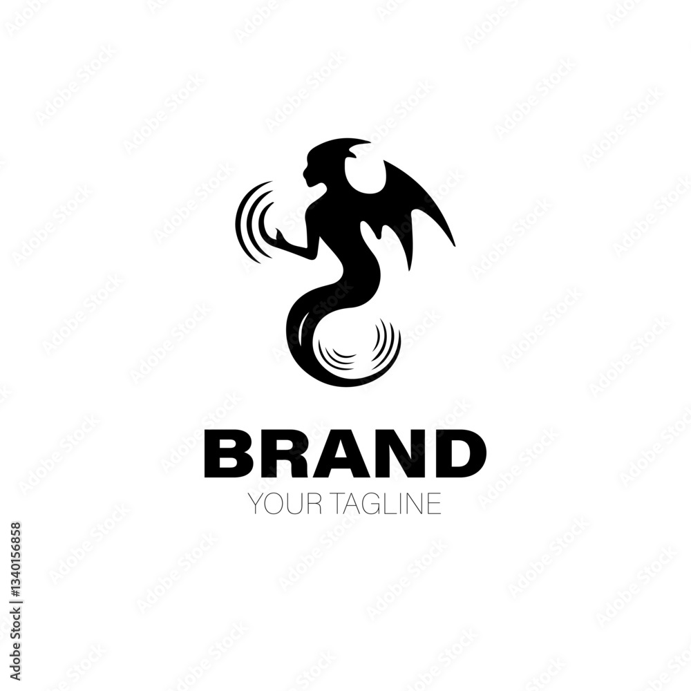 Obraz premium Banshee Logo. Banshee Logo Design. Banshee Logo Brand. Banshee Logo Vector Design Isolated on White Background
