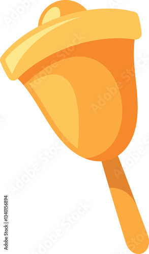 Golden Christmas jingle bell vector illustration